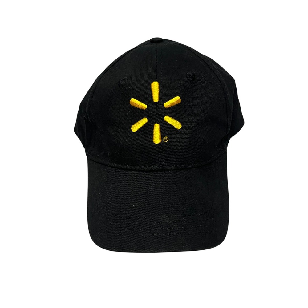 Walmart Associate Baseball Cap Black Yellow Spark Logo Embroidered Hat HPI